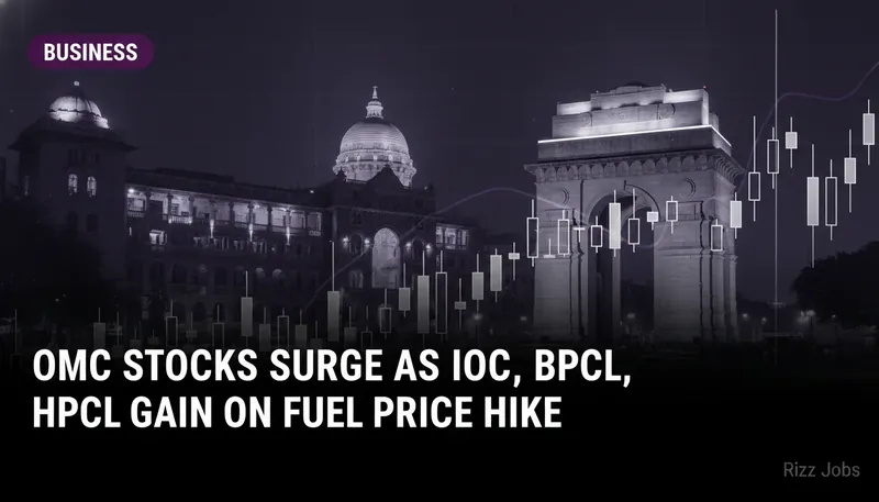 OMC Stocks Surge as IOC, BPCL, HPCL Gain on Fuel Price Hike — Rizz Jobs