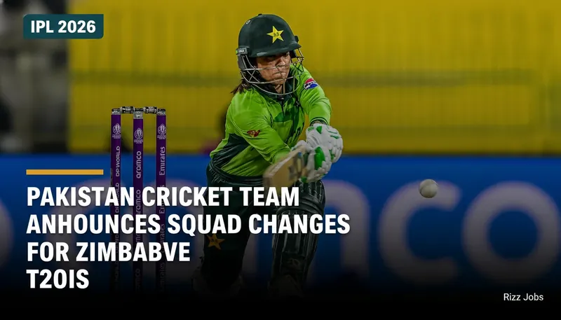 Pakistan Cricket Team Announces Squad Changes for Zimbabwe T20Is — Rizz Jobs