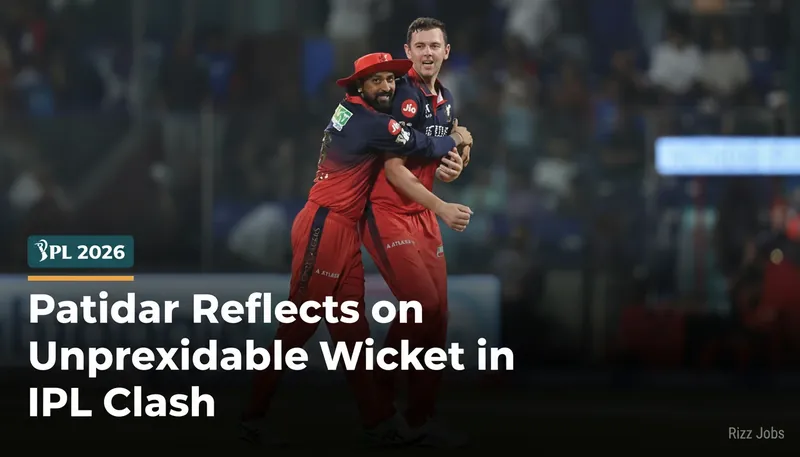 Patidar Reflects on Unpredictable Wicket in IPL Clash — Rizz Jobs