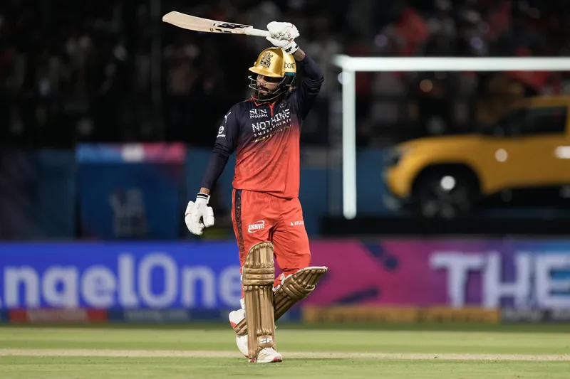 Rajat Patidar celebrating during an IPL match