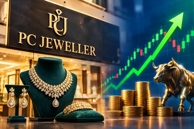 PC Jeweller stock chart showing upward trend