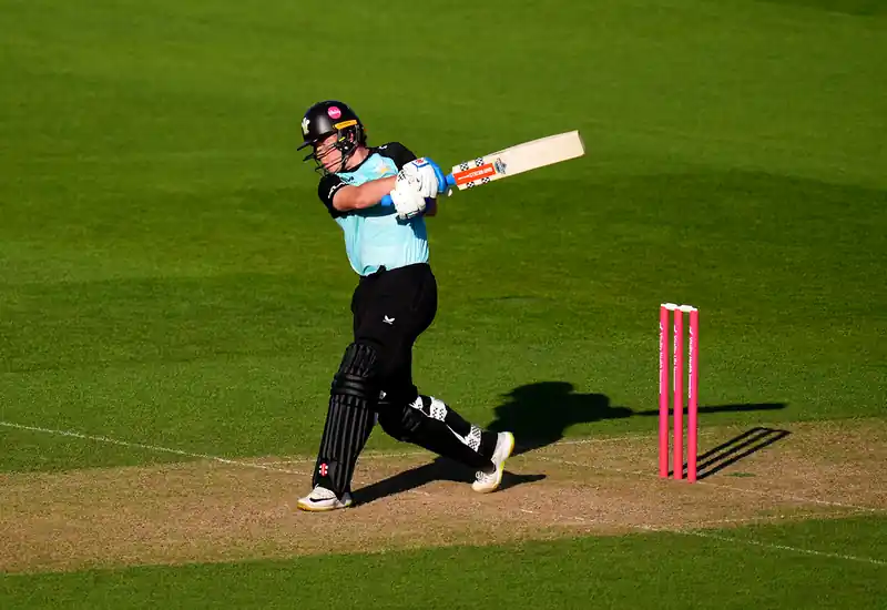 Ollie Pope batting during a cricket match