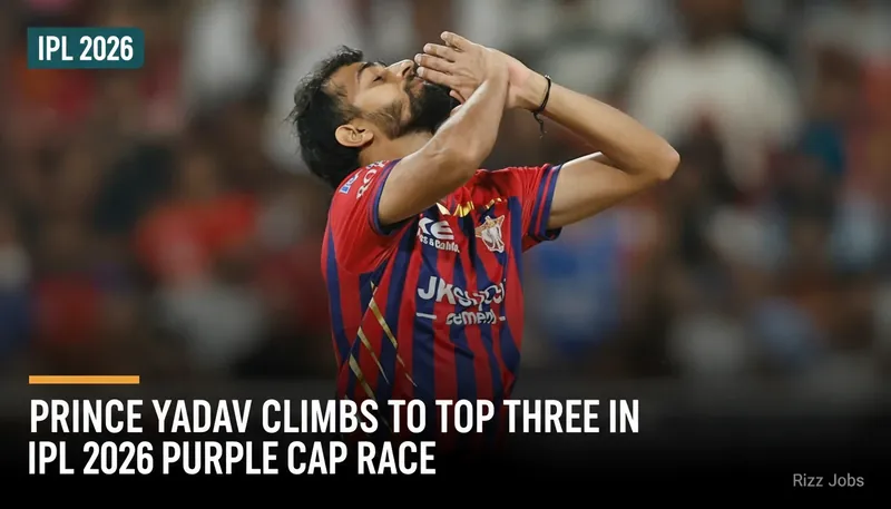 Prince Yadav Climbs to Top Three in IPL 2026 Purple Cap Race — Rizz Jobs