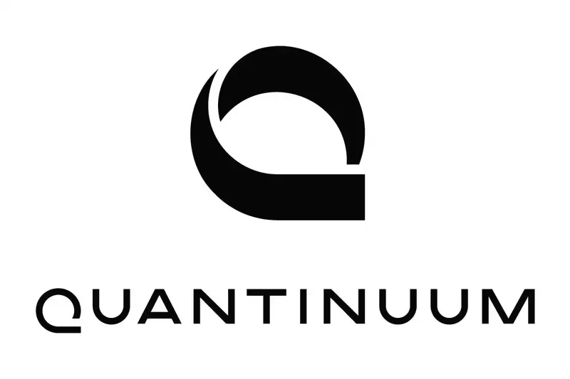 Quantinuum logo displayed on a digital screen during Nasdaq debut