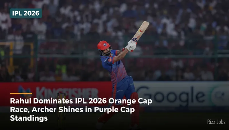 Rahul Dominates IPL 2026 Orange Cap Race, Archer Shines in Purple Cap Standings — Rizz Jobs