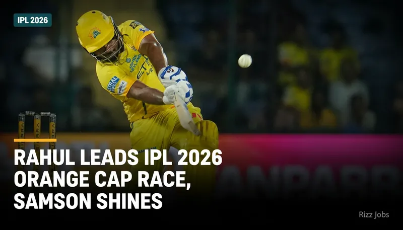 Rahul Leads IPL 2026 Orange Cap Race, Samson Shines — Rizz Jobs