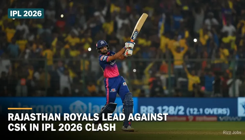 Rajasthan Royals Lead Against CSK in IPL 2026 Clash — Rizz Jobs