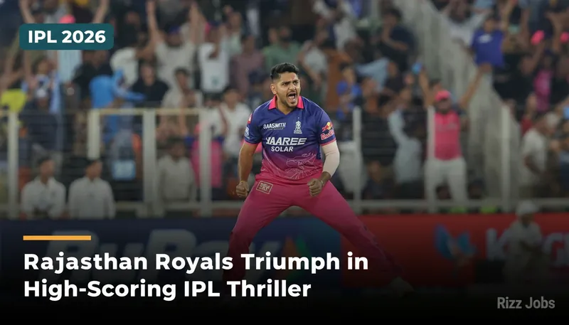 Rajasthan Royals Triumph in High-Scoring IPL Thriller — Rizz Jobs