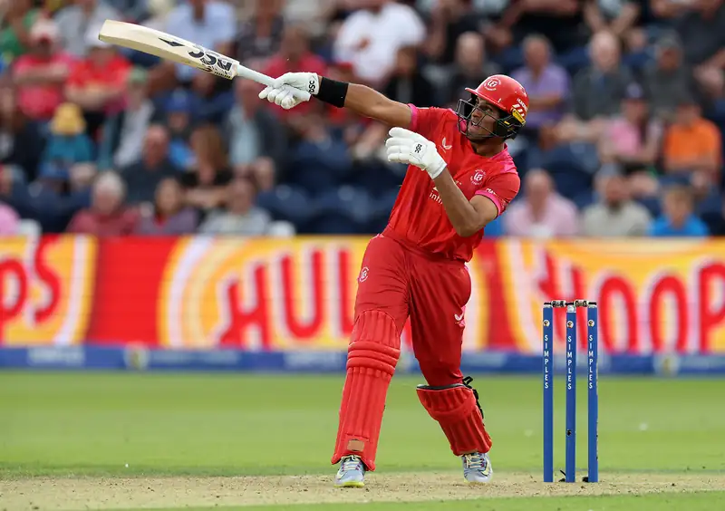 Rachin Ravindra batting during a cricket match