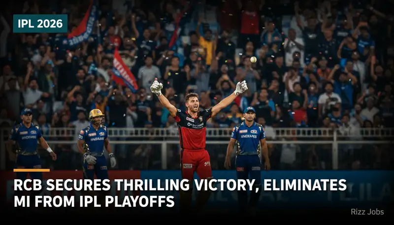 RCB Secures Thrilling Victory, Eliminates MI from IPL Playoffs — Rizz Jobs