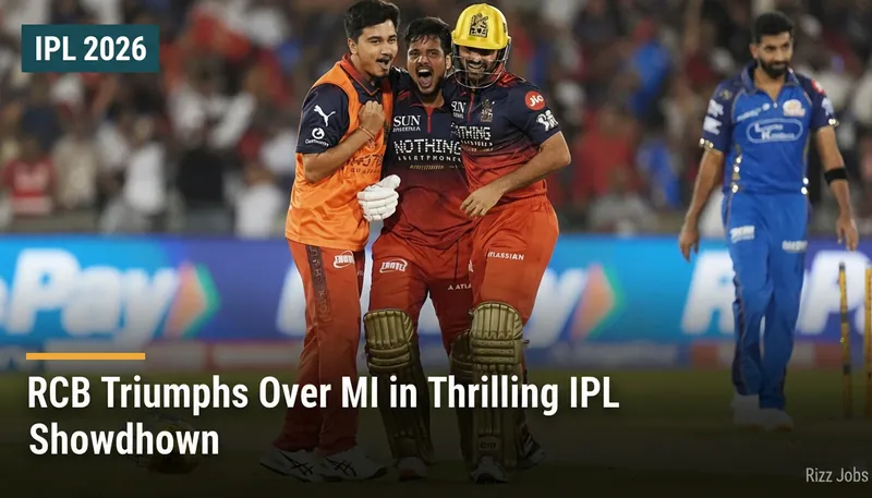RCB Triumphs Over MI in Thrilling IPL Showdown — Rizz Jobs