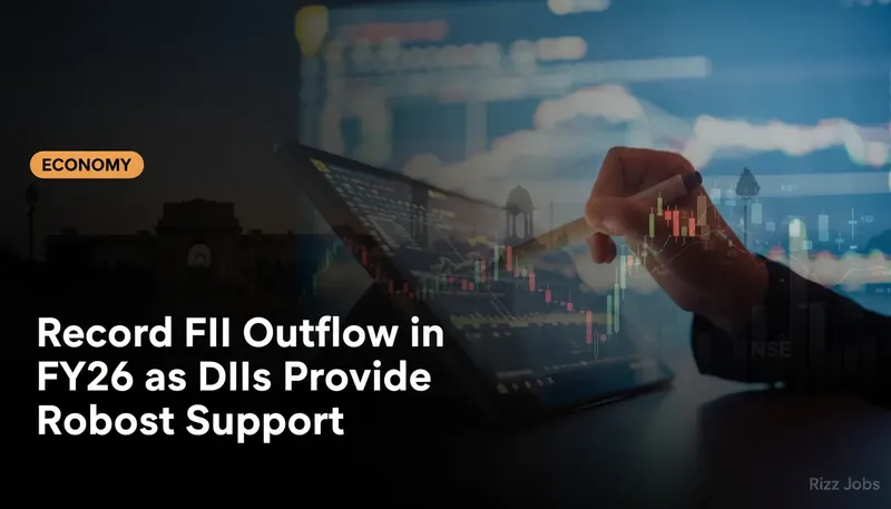 Record FII Outflow in FY26 as DIIs Provide Robust Support — Rizz Jobs
