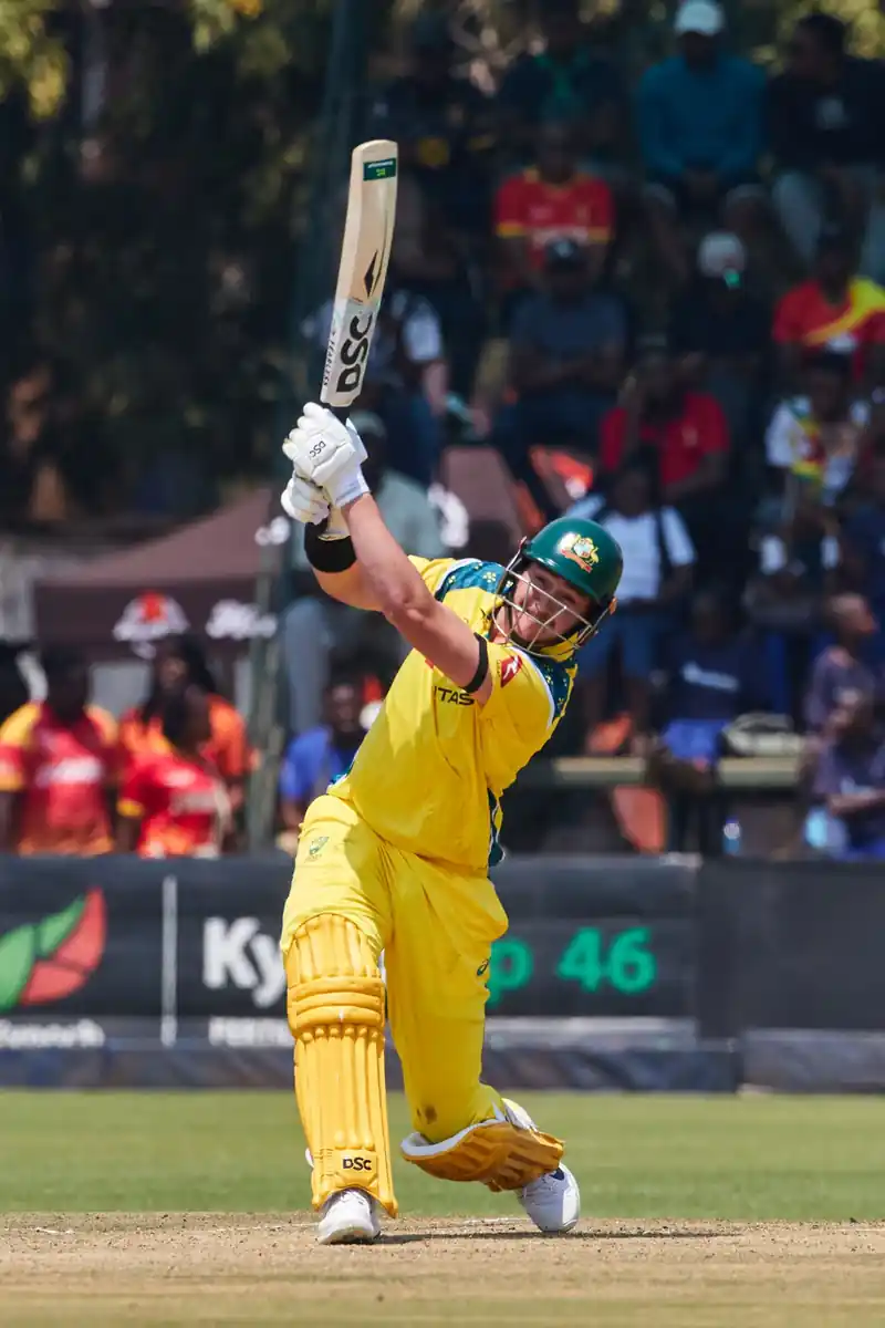 Matt Renshaw playing cricket for Australia