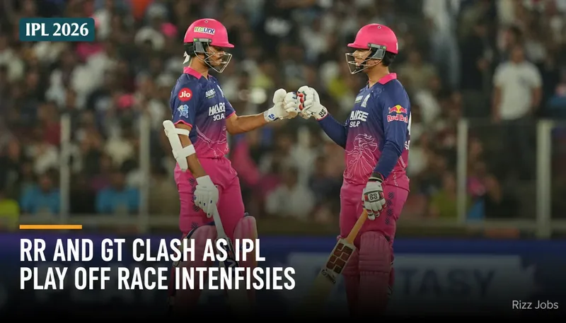 RR and GT Clash as IPL Playoff Race Intensifies — Rizz Jobs
