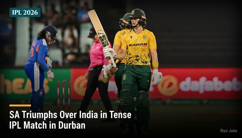 SA Triumphs Over India in Tense IPL Match in Durban — Rizz Jobs