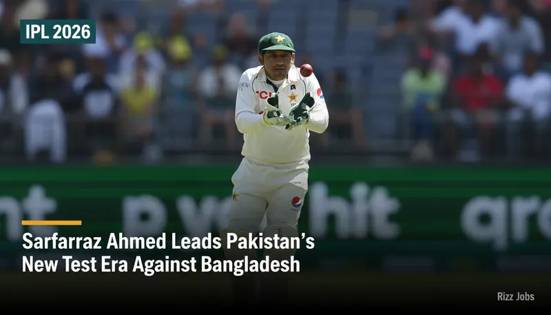 Sarfaraz Ahmed Leads Pakistan's New Test Era Against Bangladesh — Rizz Jobs