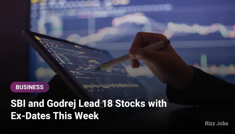 SBI and Godrej Lead 18 Stocks with Ex-Dates This Week — Rizz Jobs