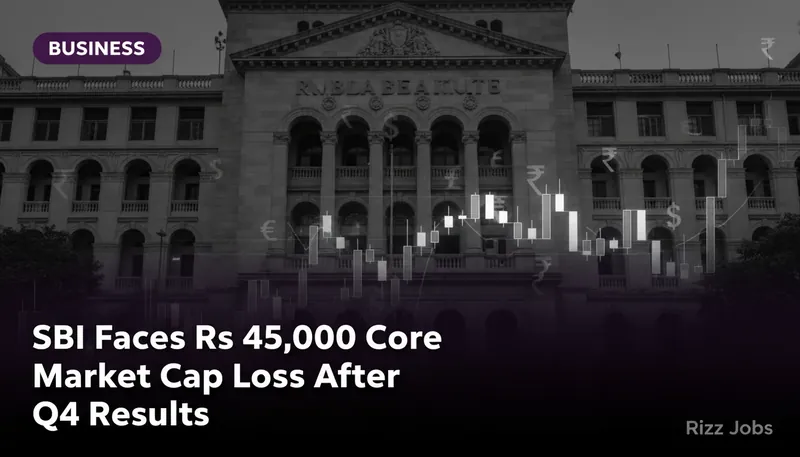 SBI Faces Rs 45,000 Crore Market Cap Loss After Q4 Results — Rizz Jobs