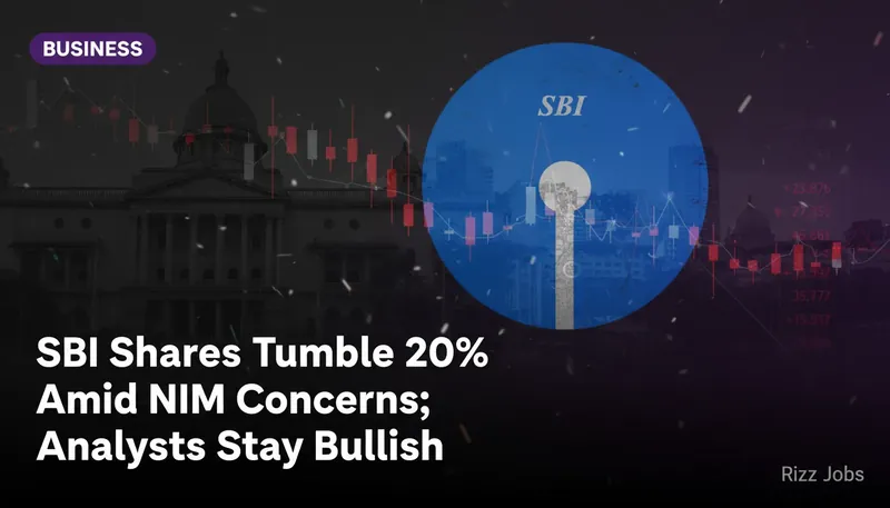 SBI Shares Tumble 20% Amid NIM Concerns; Analysts Stay Bullish — Rizz Jobs
