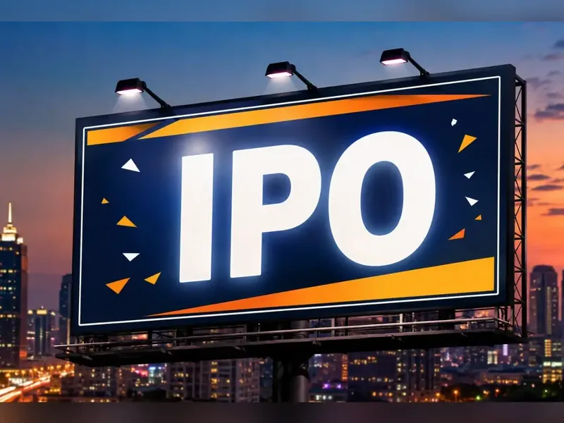 Stock market graph with IPO listings