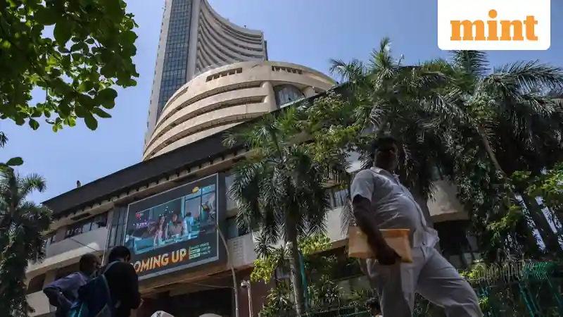 Indian stock market indices showing positive trends