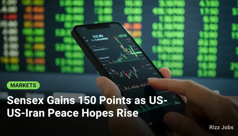 Sensex Gains 150 Points as US-Iran Peace Hopes Rise — Rizz Jobs