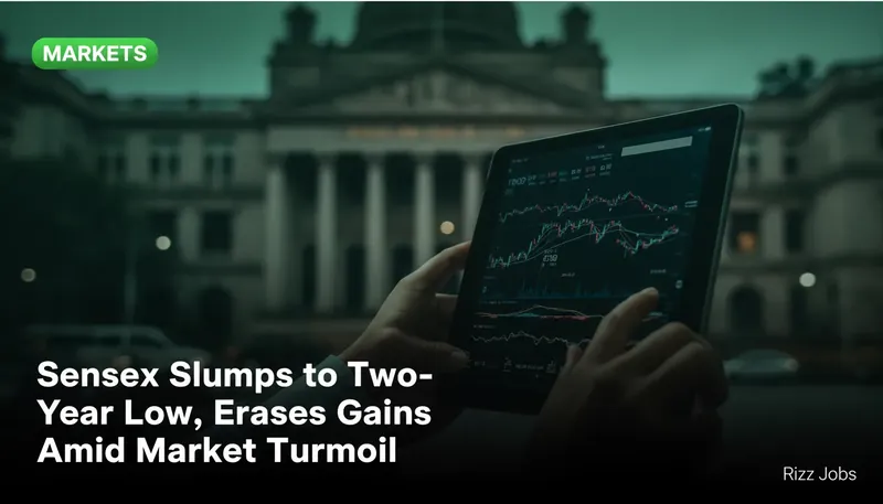 Sensex Slumps to Two-Year Low, Erases Gains Amid Market Turmoil — Rizz Jobs