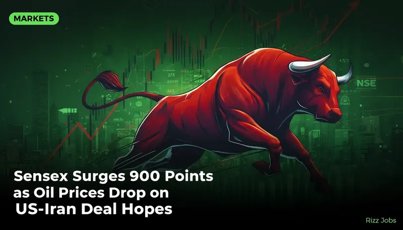 Sensex Surges 900 Points as Oil Prices Drop on US-Iran Deal Hopes — Rizz Jobs