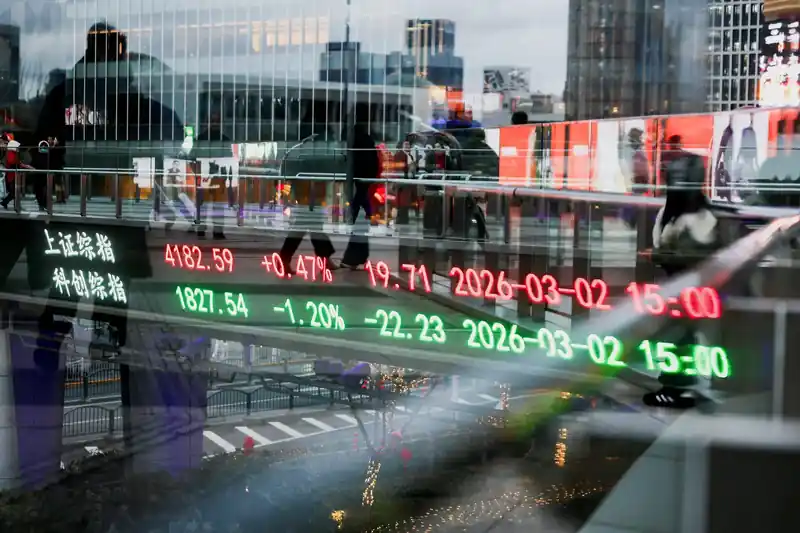 Shanghai stock market index graph showing fluctuations