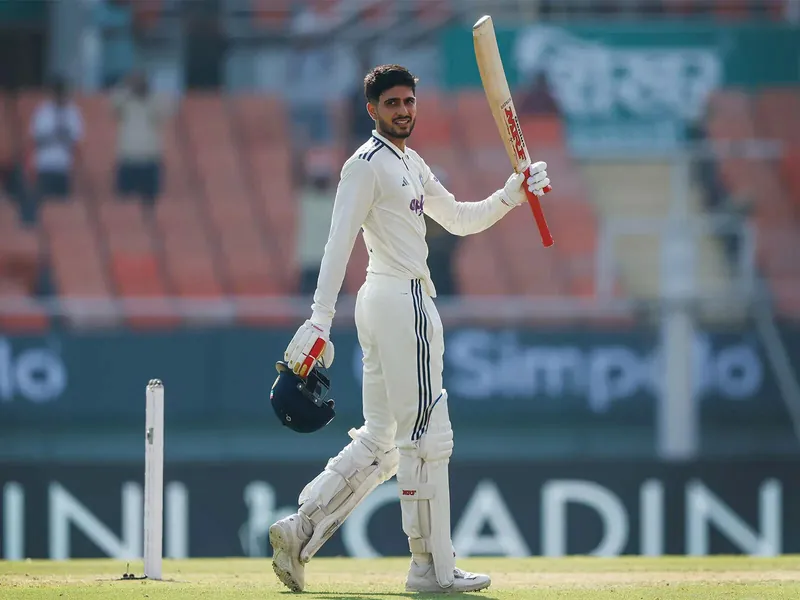 Shubman Gill celebrating his century against Afghanistan