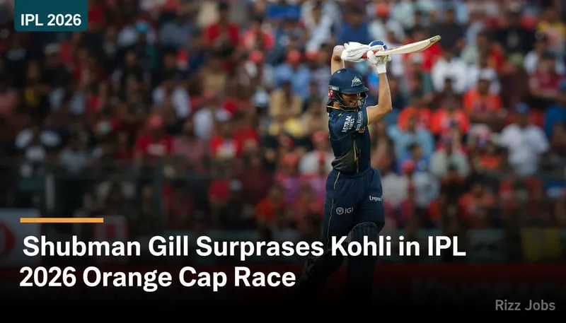 Shubman Gill Surpasses Kohli in IPL 2026 Orange Cap Race — Rizz Jobs