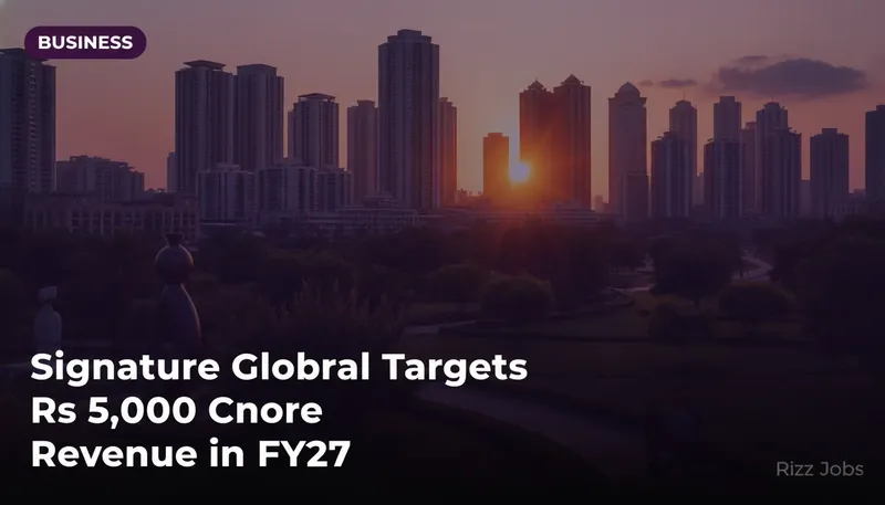 Signature Global Targets Rs 5,000 Crore Revenue in FY27 — Rizz Jobs