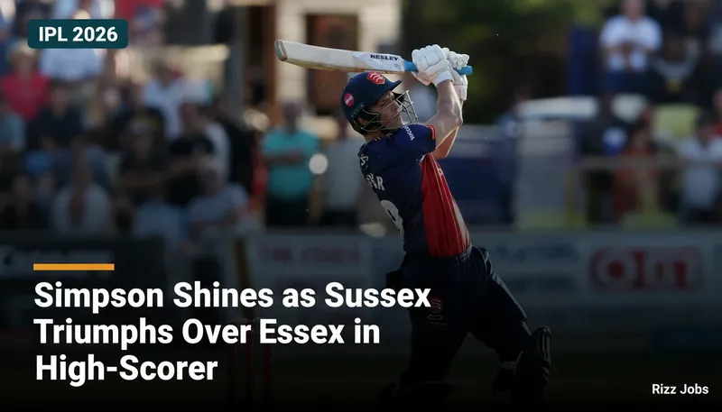 Simpson Shines as Sussex Triumphs Over Essex in High-Scorer — Rizz Jobs
