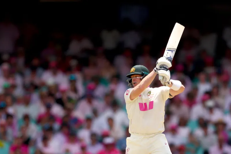 Steve Smith batting during a Test match