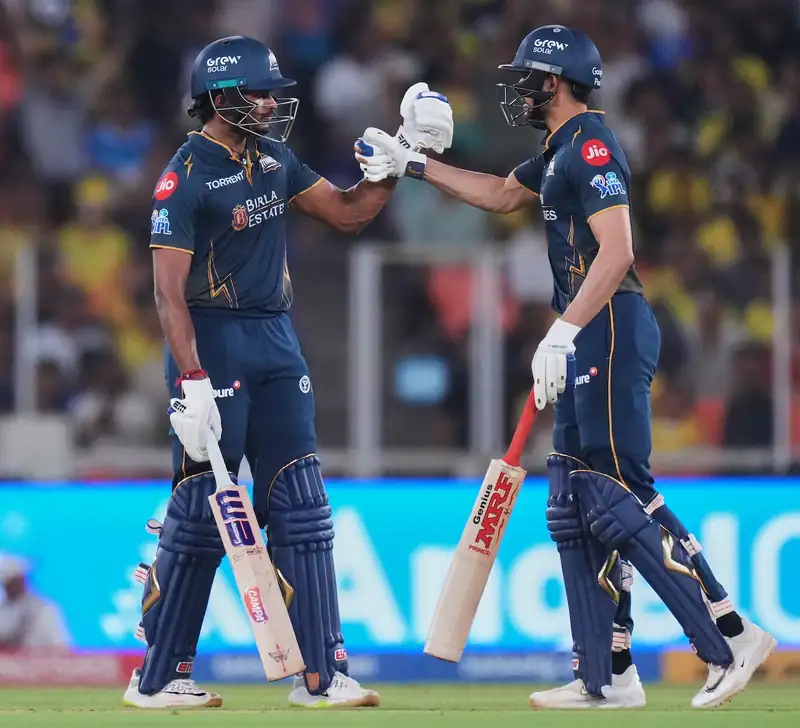 Shubman Gill and Sai Sudharsan in action during an IPL match