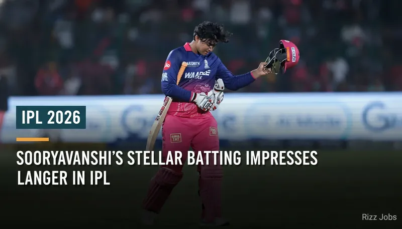 Sooryavanshi's Stellar Batting Impresses Langer in IPL — Rizz Jobs