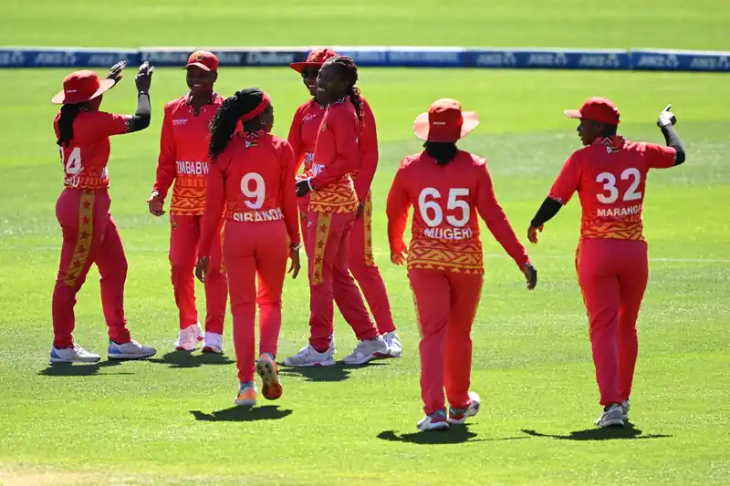 South Africa Women's cricket team playing a match