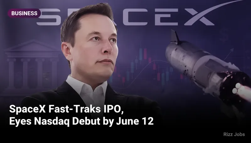 SpaceX Fast-Tracks IPO, Eyes Nasdaq Debut by June 12 — Rizz Jobs