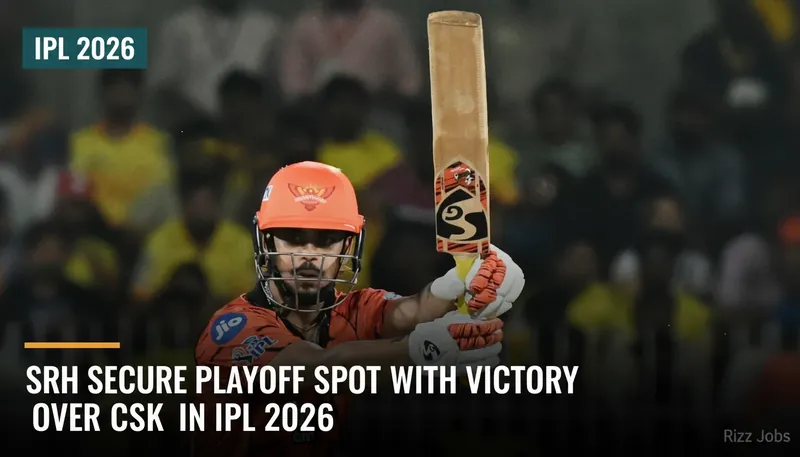 SRH Secure Playoff Spot with Victory Over CSK in IPL 2026 — Rizz Jobs