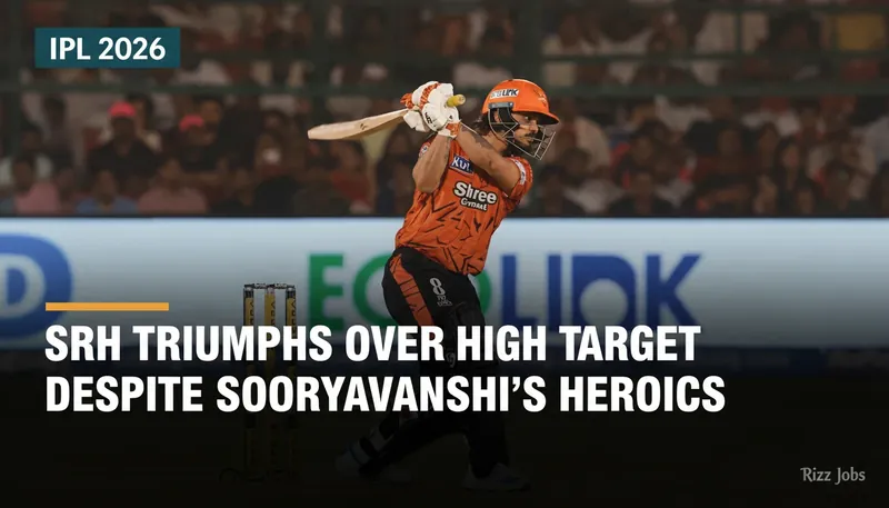 SRH Triumphs Over High Target Despite Sooryavanshi's Heroics — Rizz Jobs