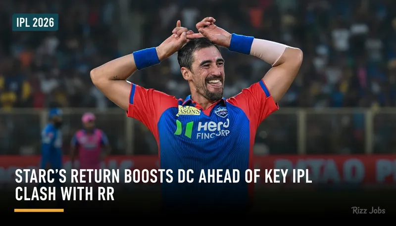 Starc's Return Boosts DC Ahead of Key IPL Clash with RR — Rizz Jobs