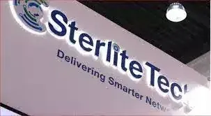 Sterlite Technologies stock chart showing significant rise