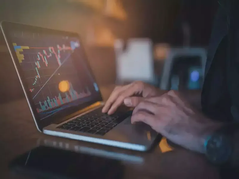 Stock market graph showing rising trends