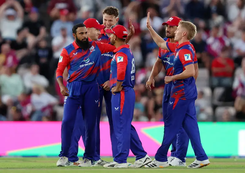 Marcus Stoinis celebrating a wicket during a cricket match