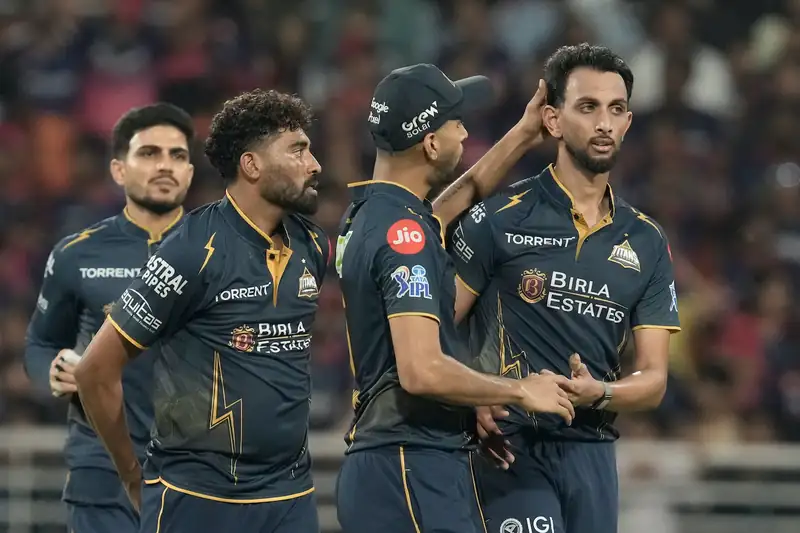 Gujarat Titans team during an IPL match