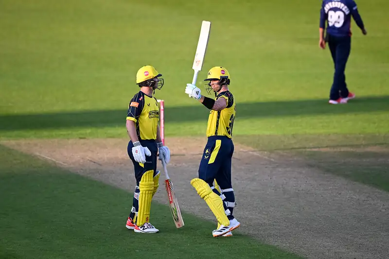 Tristan Stubbs batting during a cricket match