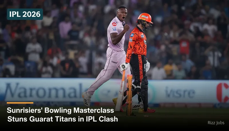 Sunrisers' Bowling Masterclass Stuns Gujarat Titans in IPL Clash — Rizz Jobs