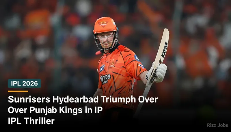 Sunrisers Hyderabad Triumph Over Punjab Kings in IPL Thriller — Rizz Jobs