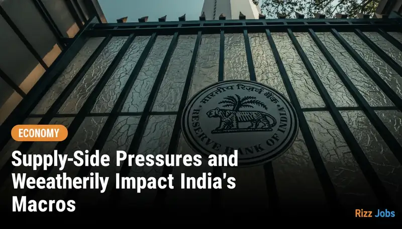 Supply-Side Pressures and Weather Uncertainty Impact India's Macros — Rizz Jobs