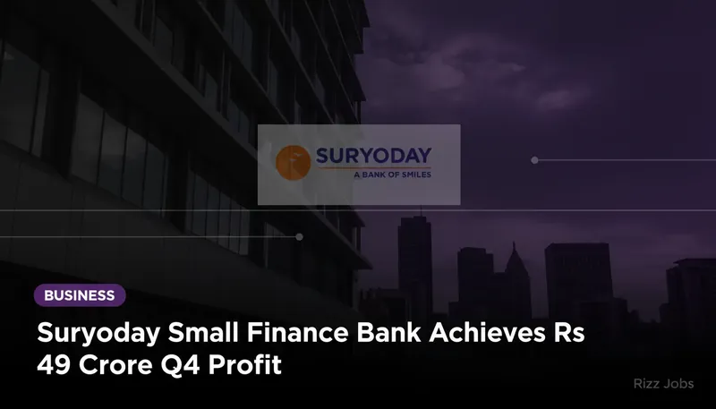 Suryoday Small Finance Bank Achieves Rs 49 Crore Q4 Profit — Rizz Jobs